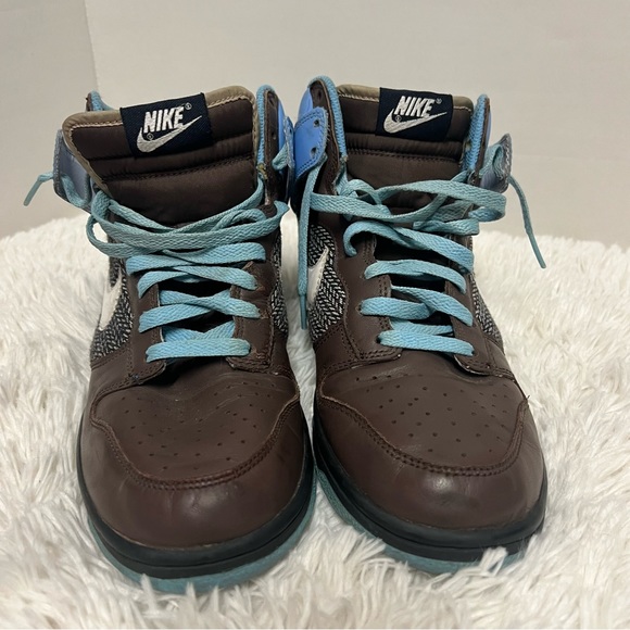 Nike dunk high tweed university brown blue sz 9 women - Picture 2 of 6
